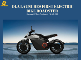OLA LAUNCHES FIRST ELECTRIC BIKE WITH 579KM RANGE
