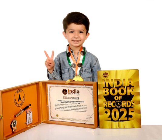 4-Year-Old Aadit Chopra Sets Record in India Book of Records for Defying Gravity